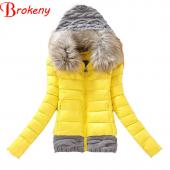 brokeny zum Verkauf Damen Winter Jacken Wintermäntel Damen Baumwolljacke slim Stil Mantel für weibliche kurze Jacken