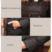 neue Mode Damen Mantel Winter hin Parkas Fell dick gefütterten Pelzkragen Süssigkeiten Farbe Ente Daunenjacke