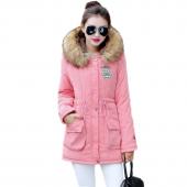 Winter Womens Parka lässig Outwear Militärische Kapuzen Mantel WinterJacke Damen Pelzmäntel Damen Winter