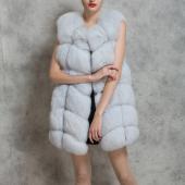 neue Damen Ärmellose Faux Fox Pelz Leder im Dicken Mantel OberBekleidung Weste plus Size Gepolsterte  Jacke Mantel park