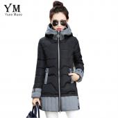 yuoomuoo Parkas Damen WinterJacke Koreanischen Mode lange trick weibliche warm Daunenjacke Damen plus Size Parka Mantel