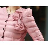 neue Damen zab Gepolsterte  Jacke warm im Winter Damen Mode deko Bogen kurze Jacke Oberbekleidung