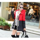 Damen im Winter zunehmen lange warm Vermummte Mäntel für Damen im Winter lange Ärmel Jacken Damen Parkas e638