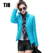 im Herbst Jacke Damen stehen Kragen lange Ärmel kurzen absatz Dünne und leichte Jacke weibliche Mantel Grosse meter Frau