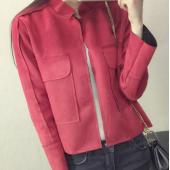 anfang Herbst neue retro Wildleder und Lockere Jacke mit Grünen Strickjacke Damen alle Militärischen Mantel 6 Farben