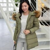 Winter Jacke Damen slim echte Pelzkragen Verdickung Mantel Verhüllten mittellang duck dich Parka plus Size Outwear