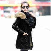 neue Frau Wintermantel wadded Jacke mittellang und Grösse 4xl Parka Pelzkragen Verdickung Hood abrigos weibliche snow