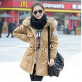 neue Frau Wintermantel wadded Jacke mittellang und Grösse 4xl Parka Pelzkragen Verdickung Hood abrigos weibliche snow