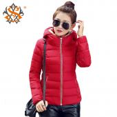 Winter Jacke Damen einen Parka slim Baumwolle Gepolsterte  hohe Hals Süssigkeiten Farbe BaumwollJacke Mantel plus Size