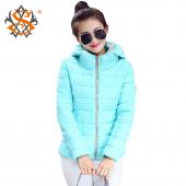 Winter Jacke Damen einen Parka slim Baumwolle Gepolsterte  hohe Hals Süssigkeiten Farbe BaumwollJacke Mantel plus Size