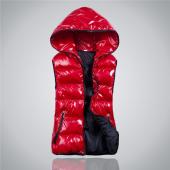 Damen Herbst und Winter fünf neue slim Kapuzen Baumwolle Weste Mode glänzend weibliche Models auf Weste