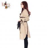 neue Frühjahr casual Mode Damen Trenchcoat lange OberBekleidung frei Kleider für Lady c0246 gute Qualität