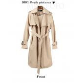neue Frühjahr casual Mode Damen Trenchcoat lange OberBekleidung frei Kleider für Lady c0246 gute Qualität