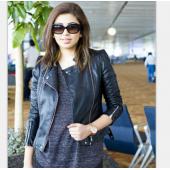 neue Mode am Kragen Bomber Lederjacken Damen Supernova Shorts Mantel Leder jaqueta couro Kleidung casual patte