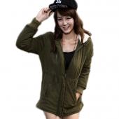 neue Frau Wintermantel lange Ärmel reißverschluss Dicken Vlies Kapuzen Jacke plus Size Parka Mantel cl009