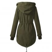 neue Frau Wintermantel lange Ärmel reißverschluss Dicken Vlies Kapuzen Jacke plus Size Parka Mantel cl009