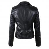 neue Damen Lederjacken Mode weiblicher Rivet Winter Motorrad Marke Mantel Outwear drop Shipping