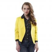 Mode Damen kurze Mäntel Süssigkeiten Farbe lässige Jacken drei viertel Ärmel slim art Lady Anzüge