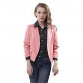 Mode Damen kurze Mäntel Süssigkeiten Farbe lässige Jacken drei viertel Ärmel slim art Lady Anzüge