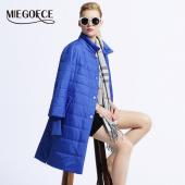 miegofce neuen Frühling Jacke Damen Wintermantel Damen Kleidung mittellang Baumwolle Gepolsterte  slim warme Jacke Mante
