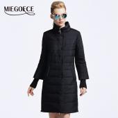 miegofce neuen Frühling Jacke Damen Wintermantel Damen Kleidung mittellang Baumwolle Gepolsterte  slim warme Jacke Mante