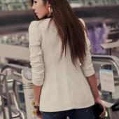 Amt Damen slim Steht Jack Hals lange Ärmel Herbst Mantel einreihig lässig