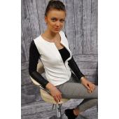 neue Damen pu Leder Lady casual chic Stil lange Ärmel Top Bluse Parka Mantel