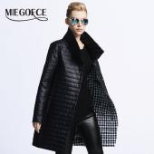 miegofce neuen Frühling Jacke Damen Wintermantel Damen Bekleidung warm Outwear Baumwolle Gepolsterte  lange Jaccke