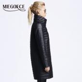 miegofce neuen Frühling Jacke Damen Wintermantel Damen Bekleidung warm Outwear Baumwolle Gepolsterte  lange Jaccke