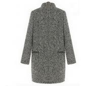 kostenLoser Versand elegante Damen Winter woll Mäntel plus Size Grauen warm Baumwolle graben laides sAmt Dicken Jacke