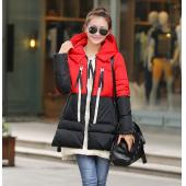 neue Winter Damen wadded Jacke Rot weiblichen OberBekleidung plus Size the Verdickung lässig runter Baumwolle wadded