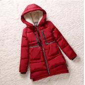 neue Winter Damen wadded Jacke Rot weiblichen OberBekleidung plus Size the Verdickung lässig runter Baumwolle wadded