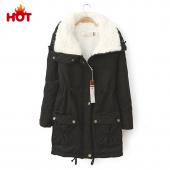 die neue Herbst Winter Jacke Mantel Damen Parka Frau Kleidung Feste lange Jacke slim plus Size Damen winte