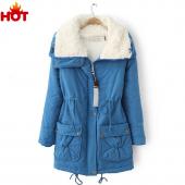 die neue Herbst Winter Jacke Mantel Damen Parka Frau Kleidung Feste lange Jacke slim plus Size Damen winte