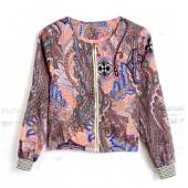 neue europäische und Amerikanische Stil ausDrucken Sport Jacken für Damen um den Hals im Mantel und Grösse s m l x