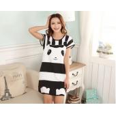 imc sehr süß Damen Cartoon Polka Dot Sleepshirt kurze Ärmel Nachtwäsche Mode Damen Nachthemden in einem