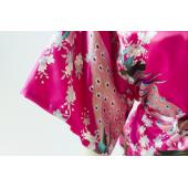 Seide Satin Braut Brautjungfer Robe Bademantel hinter blumigen Gewand Nacht Robe Bademantel Kimono Mode Morgenmantel