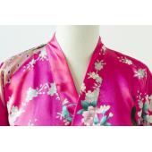 Seide Satin Braut Brautjungfer Robe Bademantel hinter blumigen Gewand Nacht Robe Bademantel Kimono Mode Morgenmantel