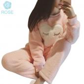 Winter neue Verdickte süß geschlafen Eule korallen Vlies Pyjama inneneinrichtungsgegenstände Anzug samt nach Hause trage