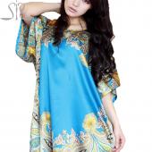 der direkte Verkauf Summer Style Seide Damen Pyjama der Nacht Hemd kurze Ärmel plus Size Nachthemden Schlafen oben 102