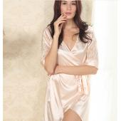 Nachtwäsche Damen luxus Spitzen einen Tiefen v Winter Seide Satin Nachtwäsche Roben Faux Pyjama Nachthemden