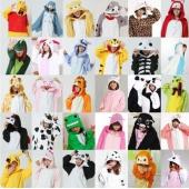 neueste Erwachsene Flanell Pyjama Cosplay süß pikachu stitch EinHorn der Winter Onesies Weihnachten halloween