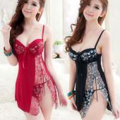 Damen sexy push up BH träger und Nachtwäsche Pad Spaghetti Nachthemd heißer Stahl kleine Spitzen