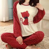 die neue Herbst Winter im Chinesischen Stil Damen Schlafen Lose Grösse Pyjamas Damen comic bär Nachtwäsche Paar