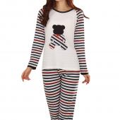 die neue Herbst Winter im Chinesischen Stil Damen Schlafen Lose Grösse Pyjamas Damen comic bär Nachtwäsche Paar