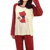 die neue Herbst Winter im Chinesischen Stil Damen Schlafen Lose Grösse Pyjamas Damen comic bär Nachtwäsche Paar