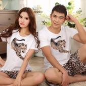 kostenLoser Versand neue Liebhaber Pyjama Damen KurzÄrmeliges Sommer Pyjamas Männer reiner Baumwolle Paar Pyjama