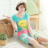 neuer Frühling und Sommer KurzÄrmeliges SchlafAnzüge Setzt für die Damen des Dünnen Seidenpyjama inneneinrichtungsgege