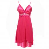 neuer Damen sexy Seide Spitzen Nachthemden Chiffon Spaghetti Riemen Sommer Nachtwäsche Nachtwäsche 6 Farben s m l