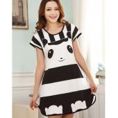 waqia neuankömmlinge casual Mode sehr süß Damen und o Hals Polka Dot Sleepshirts Mini short sleeve